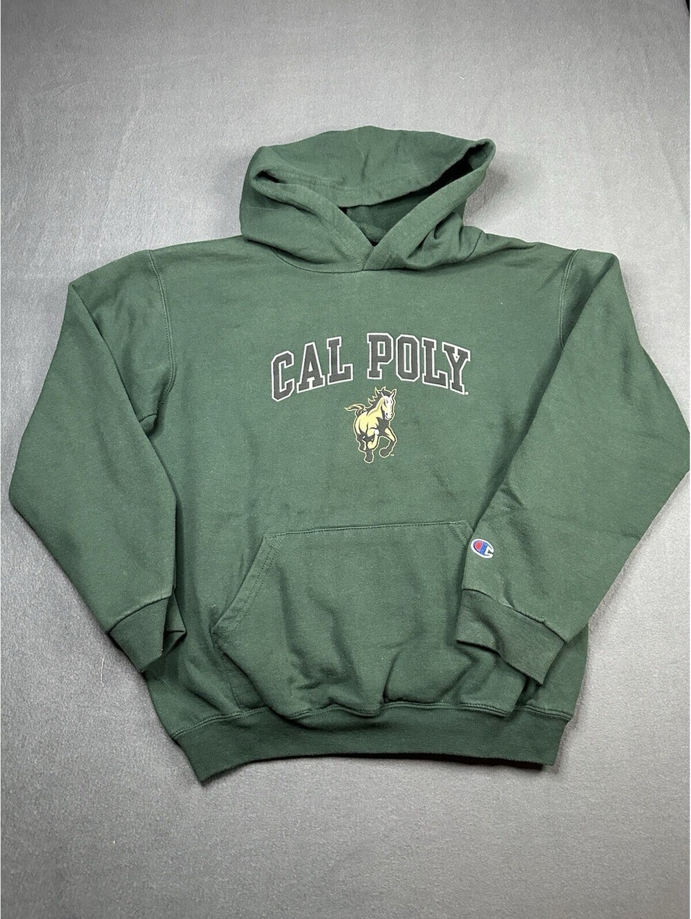 Cal Poly Youth 10-12 Green Champion Hoodie